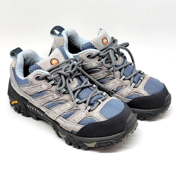 Merrell Ventilator Moab 2 Smoke Womens Gray Hiking Shoes Size US 8.5 EUR 39 EUC - Picture 1 of 16